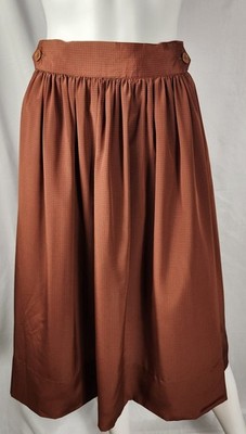 Vintage Adele Simpson A-Line Silk Midi Heritage/Minimalist/Old-Money Skirt  10