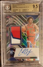 2021-22 Panini Spectra - Cade Cunningham Marble Prizm 1/5 Rc Auto Bgs 9.5