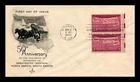 DR JIM STAMPS US COVER STATEHOOD 50TH ANNIVERSARY FDC SCOTT 858 PAIR ARTCRAFT