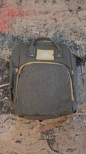 3-in-1 Diaper Bag Backpack with Portable Bassinet Changing StationHeather Gray
