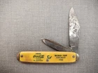 Vintage 1933 Chicago World's Fair Yellow Coca-Cola Souvenir 2 Blade Pocket Knife