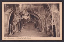 Vintage postcard Israel Jerusalem Church of the Virgin interior stairs Holy Land