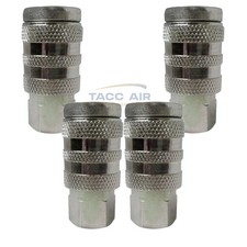 4 Pack Industrial M style Air Compressor Quick Connect Coupler 1/4" NPT Female