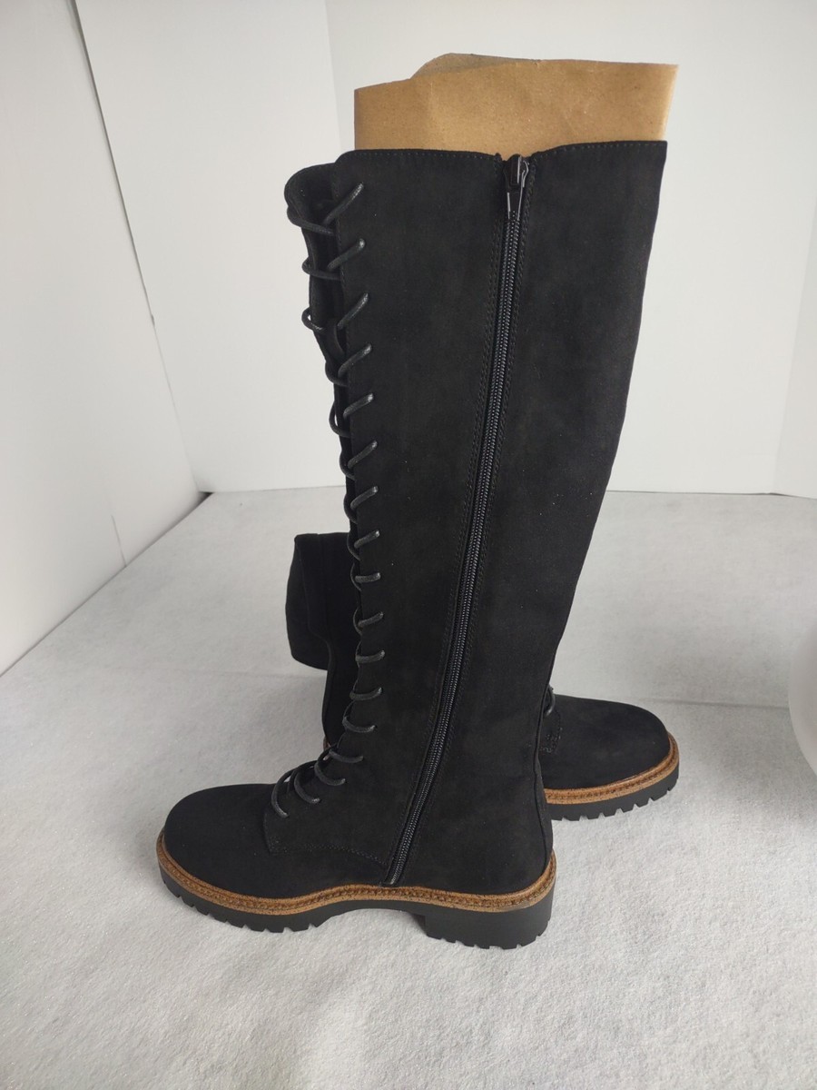 Suede Courtney Chunky Lace Up Boots ASOS DESIGN Carolina Chunky
