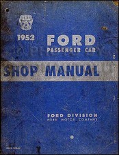 1952 Ford Car Original Shop Manual 52 Repair Service Book Oem