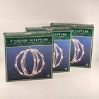 3 Christmas Light Ball Globes 20 UL Lights Folding Sculpture Indoor Outdoor NOS