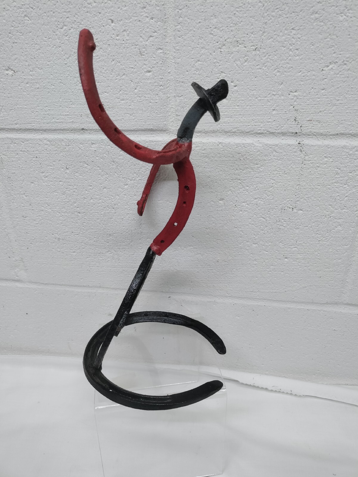 Horseshoe Cowboy Made from Horseshoes Metal Welded Western Art