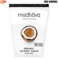 MADHAVA Organic Coconut Sugar - 3 lb Bag - Natural Sweetener - Unrefined – Vegan