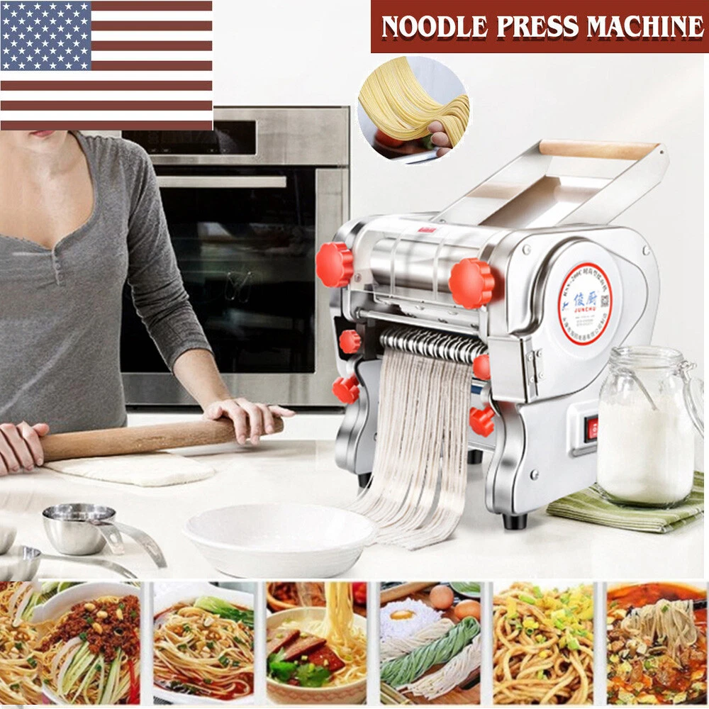 110V Electric Automatic Pasta Ramen Noodle Maker Machine w/ 13