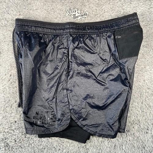 Nike Run Division Repel 7" 2 In 1 Running Shorts Size S-XL Black FB8544-010 - Picture 2 of 7