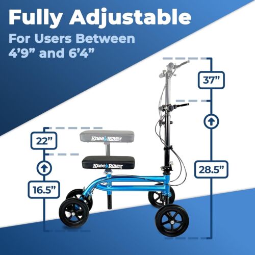 KneeRover Economy Knee Scooter Steerable Knee Walker for Adults for Foot Surgery - Picture 2 of 6
