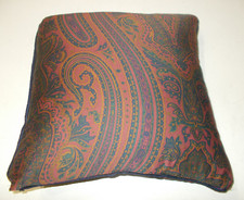 Genuine RALPH LAUREN Greycliff Paisley Throw Pillow w Down Insert 18" Sateen
