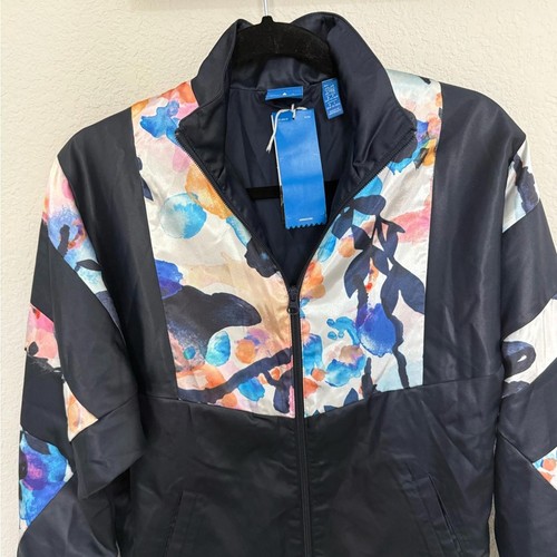 Adidas EQT ADV marineblau Blumen Satin Runner Trainingsjacke Mädchen Große 13-14y - Bild 4 von 11