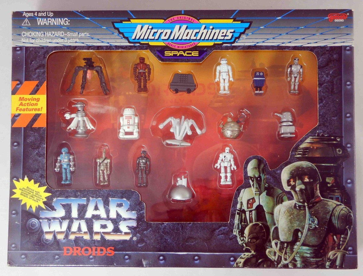 Star Wars Micro Machines 16x DROID Figures IG-88, 4-LOM, 8D8