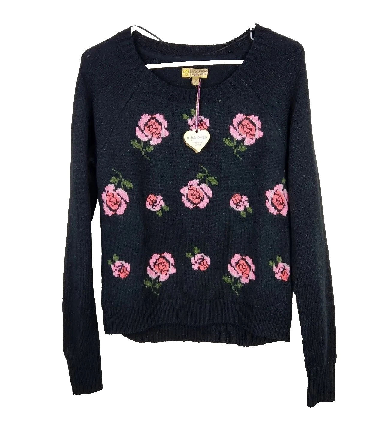 Suéteres Floral Negro Vera Wang para Mujeres