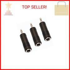 6.35 to 3.5mm Stereo Adapter, 1/4 inch Female to 1/8 inch Male Mini Jack Aux 3PC
