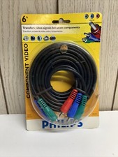 NEW Philips Component Video Cable 6 foot 3 vid red blue green Fast Shipping