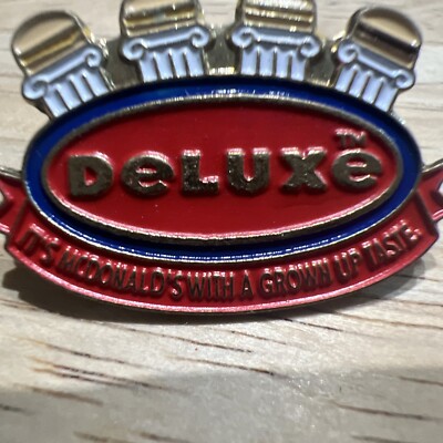 Vintage MCDONALD'S RESTAURANT Pin FAST FOOD PIN DELUXE GROWN UP TASTE