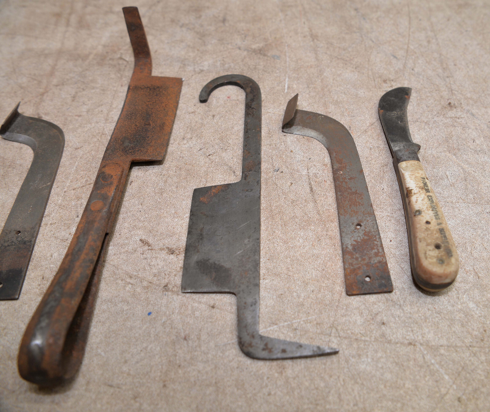 5 antique arborist grafting tool hook knife orchard fruit tree bonsai tool lot