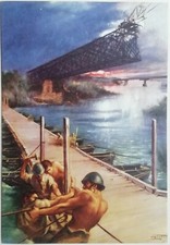 CARTOLINA 2 REGGIMENTO PONTIERI DEL GENIO TAFURI FIRMATA MILITARE GUERRA 