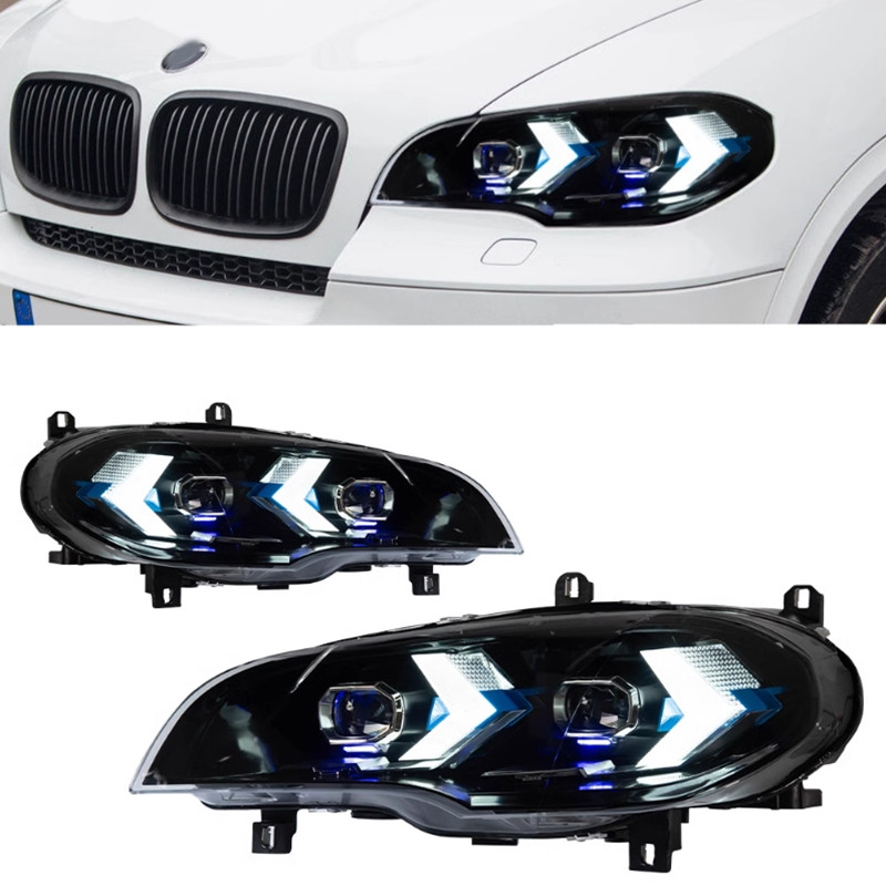 For BMW X5 E70 2007-2013 New Pair LED Headlight Assembly Projector