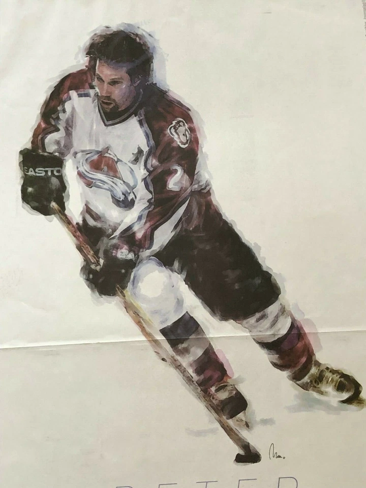 Póster Peter Forsberg Colorado Avalanche NHL 2003 dibujo por Jonathan Moreno Foto 2 de 3