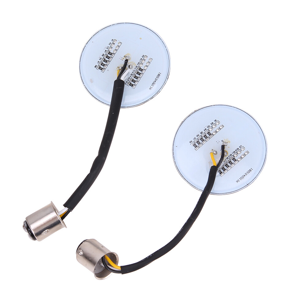 2x LED 1157 Turn Signal Flasher – Red Light With Smoke Lens For Harley Touring Softail