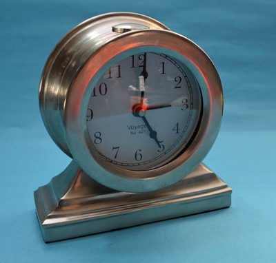 Pottery Barn Pedestal Shelf Mantel Clock 407 Voyager Clock