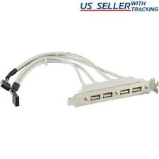 4 Port USB2.0 Motherboard Rear Panel Expansion Bracket Host Adapter