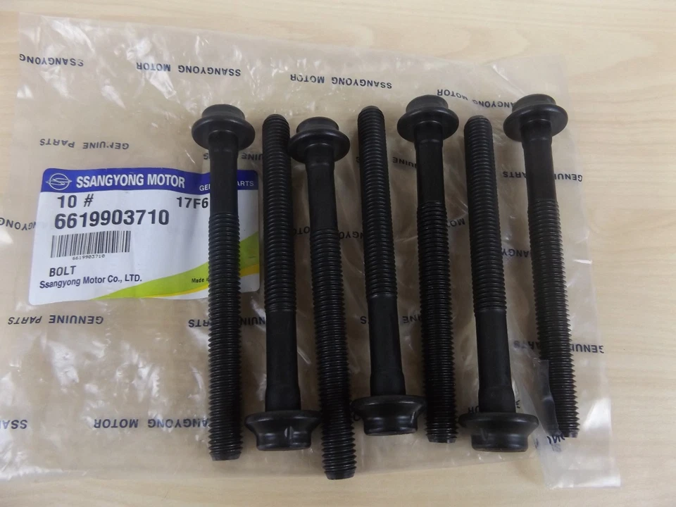 GENUINE SSANGYONG MUSSO SPORTS UTE 2.9 L TURBO DIESEL CYLINDER HEAD BOLT SET - image 3 of 4