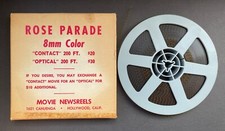 1966 Pasadena Rose Bowl Parade 8mm 200 feet Color Newsreel VG 