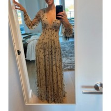 NWT Stunning LoveShackFancy gold gown