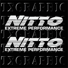 NITTO Tires Vinyl Sticker Extreme Performance Decal Racing Offroad Pair 