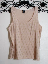 Torrid Women's Knit Top Size 2 Sleeveless pink Floral Scoop Neck