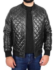 New Men's Black Ribbed Jacket 100 Real Lambskin Motorcycle Biker Coat Jacket
