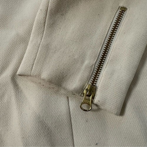 J Crew Cream Shift Dress Zipper Hem Long Sleeve Crew Neck Size 8 Knee Length - Picture 4 of 13
