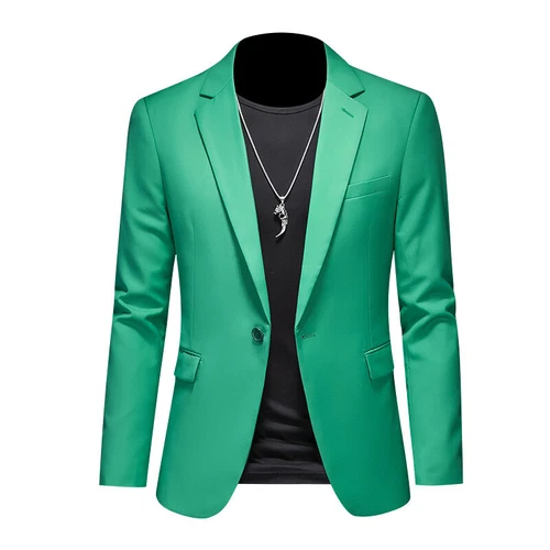 Herren Freizeit Business Slim Fit Formell Elegant Ein Knopf Blazer Jacke Anzug Mantel - Bild 22 von 38