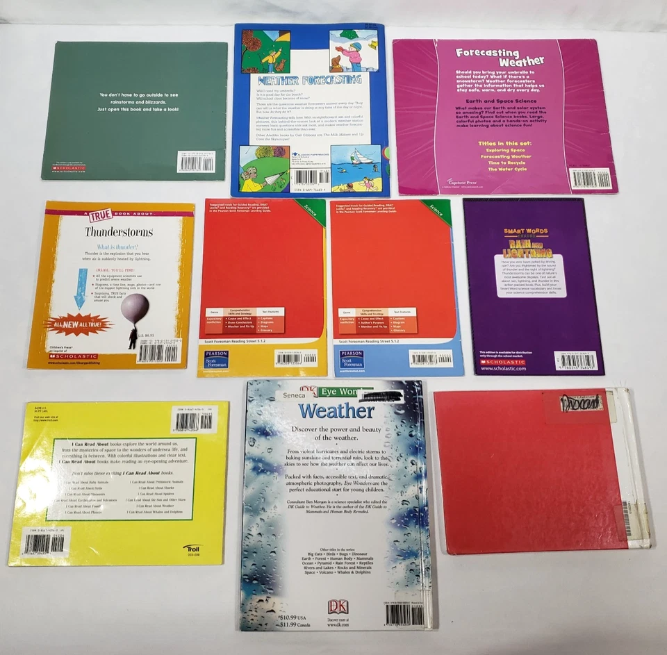 Kids Books About Weather Lot Of 10 Storms Rain Nonfiction Science Homeschool Set - Image 2 of 4