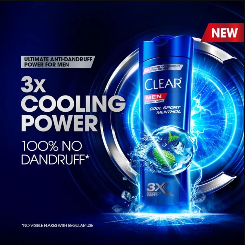 2X Clear Men Shampoo Anti-Dandruff 650ML Cool Sport Menthol-EXPRESS SHIP - Image 4 of 4