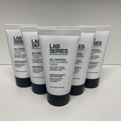 5 X Lab Series for Men Oil Control Clay Cleanser + Mask = 5 oz total