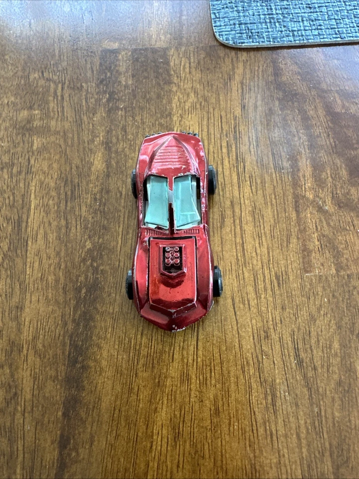 Johnny Lightning Topper (1969) PERSONALIZADO MAKO SHARK Vermelho com Rodas Int Redline Brancas! - Imagem 2 de 4