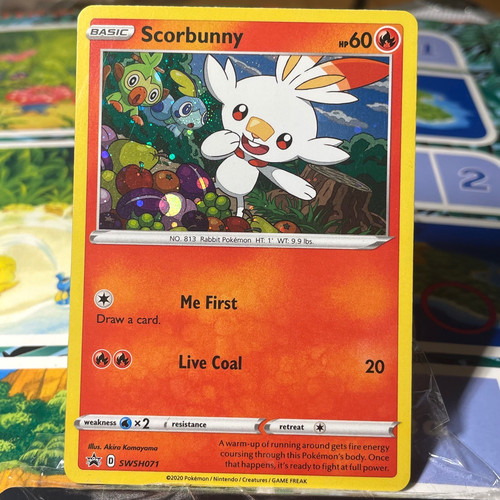 Scorbunny SWSH071 Holo Promo Sword & Shield Promo Pokemon Near Mint