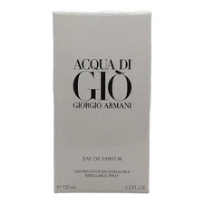 Giorgio Armani Acqua Di Gio for Men Eau De Parfum 4.2 oz 125ml Refillable New