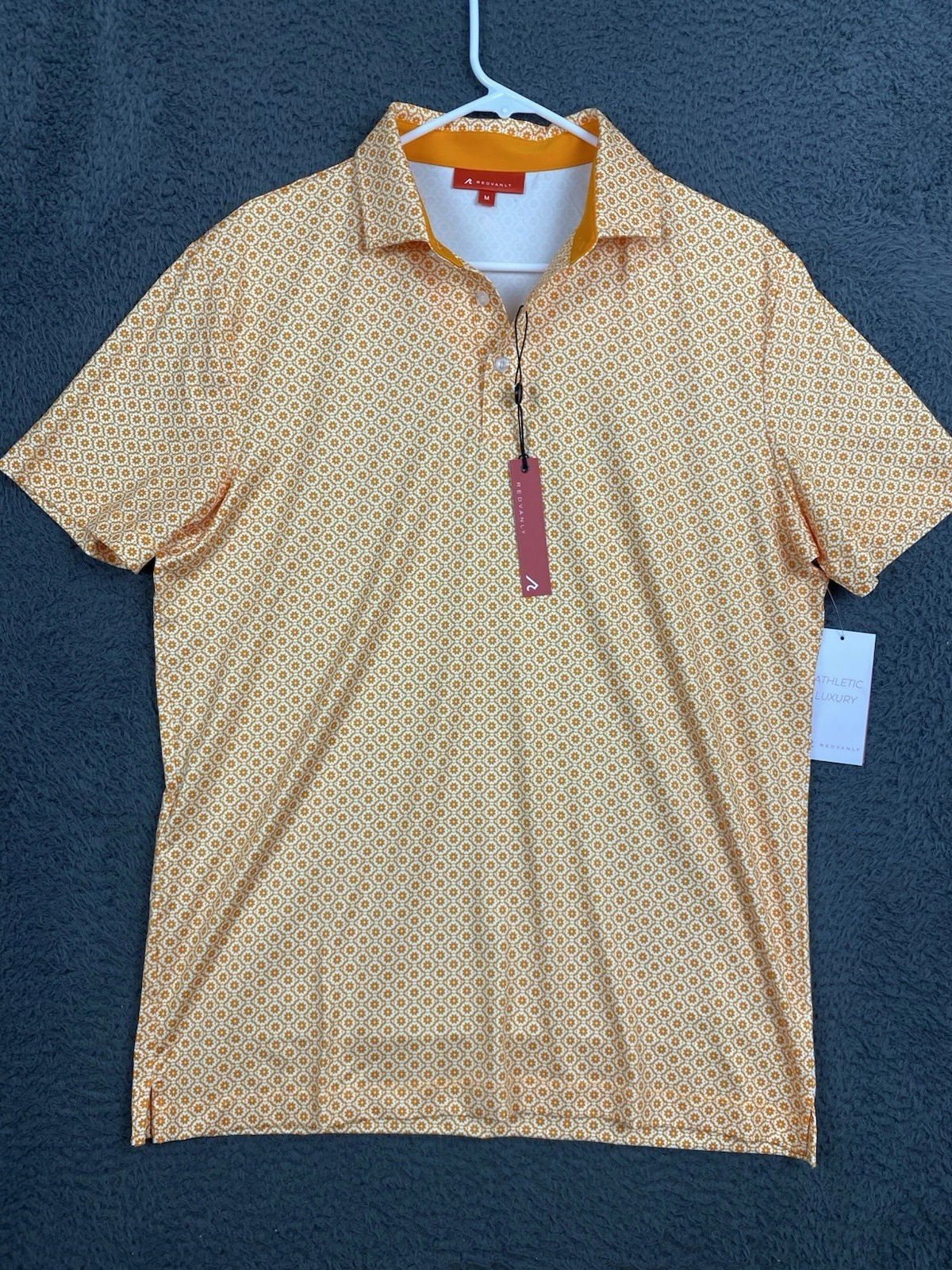 Redvanly Polo Shirt Mens Medium Floral Orange Tangelo Luxury Performance Golf
Opens in a new window