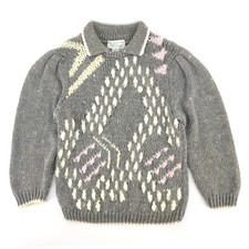 90s collared chunky sweater 1990s vintage