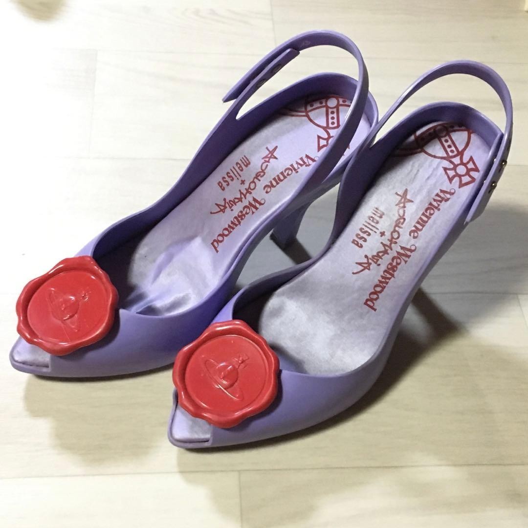 VIVIENNE WESTWOOD x Melissa Anglomania Pumps Sandals Purple Red Rare Vintage