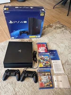 Sony PlayStation 4 Pro 1TB + 2 Controller + 3 Spiele + Originalverpackung