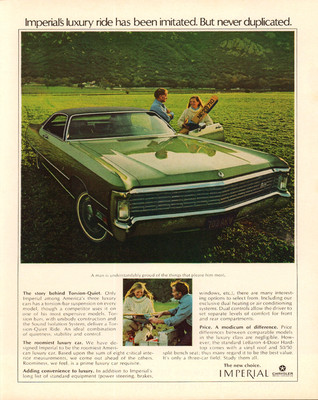 Chrysler Imperial Poster 70er Jahre Luxus Auto Werbung - 12X16/16X20/18X24/24X36