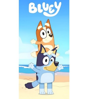 BrandMac Bluey & Bingo Strand- & Badetuch 70x140cm, 100% 70*140 cm, 