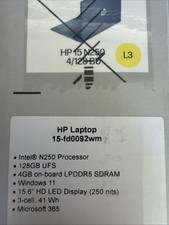 HP 15-fd0092wm Laptop 15.6" 128GB (Open Box)